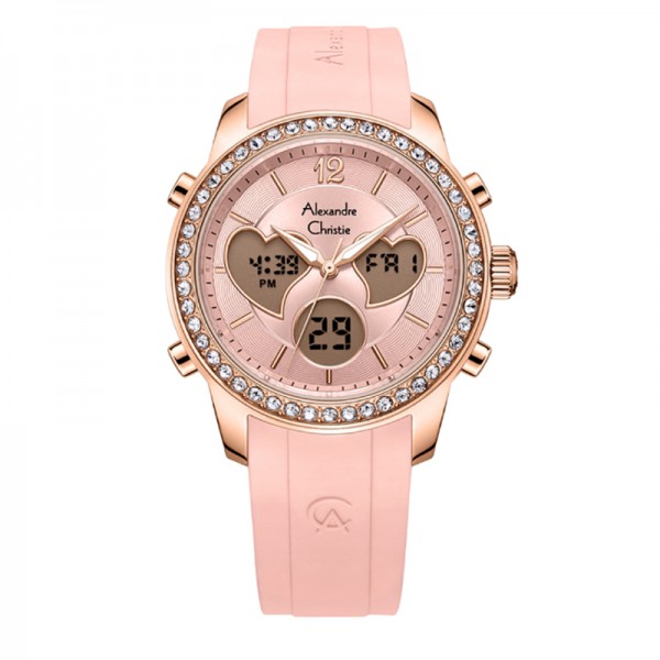 Alexandre Christie AC 9399 Rosegold Pink Rubber LHRRGPN